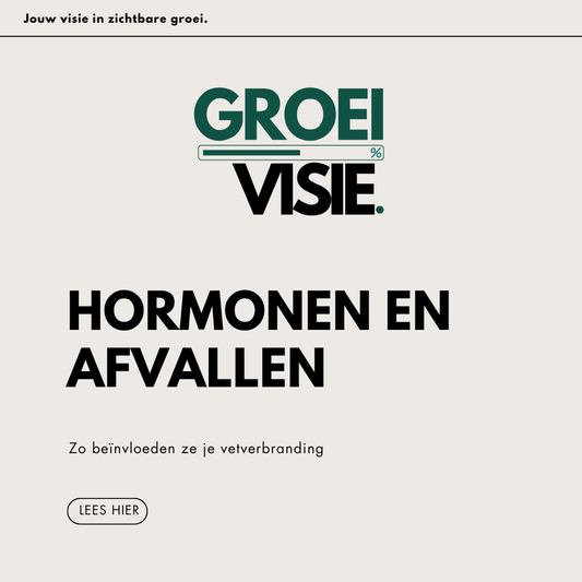 klikbare afbeelding blog titel hormonen en afvallen met groei visie logo